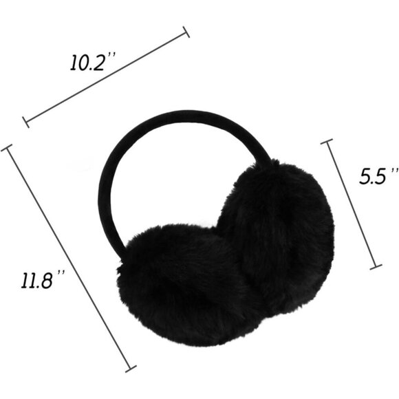 Women Winter Fleece Lined Earmuffs Adjustable Bow Ear Warmer Outdoor